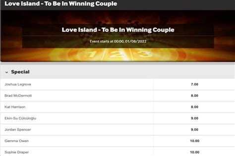love island betting odds|Love Island 2022 Betting Odds: Davide and Ekin.